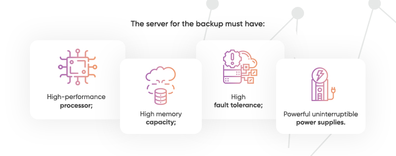 What should the server have for backup
